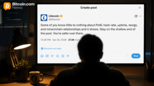 litecoin x account tells critics to stay on the shallow end after 13 block reorg 768x432 1