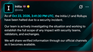hacker prints 2 7m in crypto as initia blockchain grinds to a halt 768x432 1